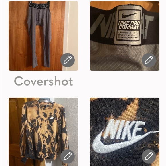 NIKE Pro Combat stretch pants☑️+NIKE🧡🖤Tie-dye Sweatshirt SP - Picture 1 of 13